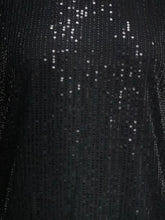 V-Neck Sequin Cap Sleeve Top OutfitFlow